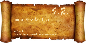 Imre Rozália névjegykártya